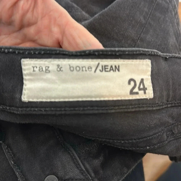 Rag and Bone black high rise 10 Inch Skinny jeans size 24 - Picture 10 of 13